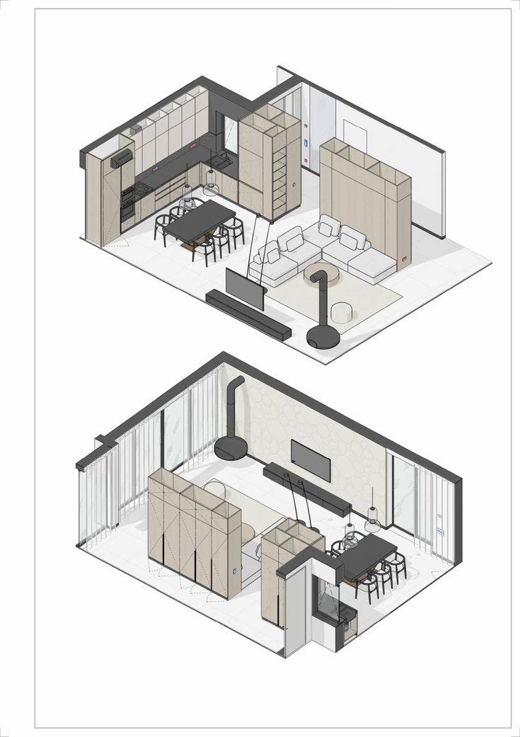 Plano sala-cocina